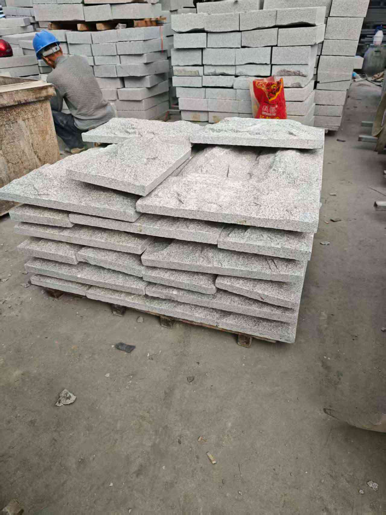 焦作芝麻白蘑菇石，自然面