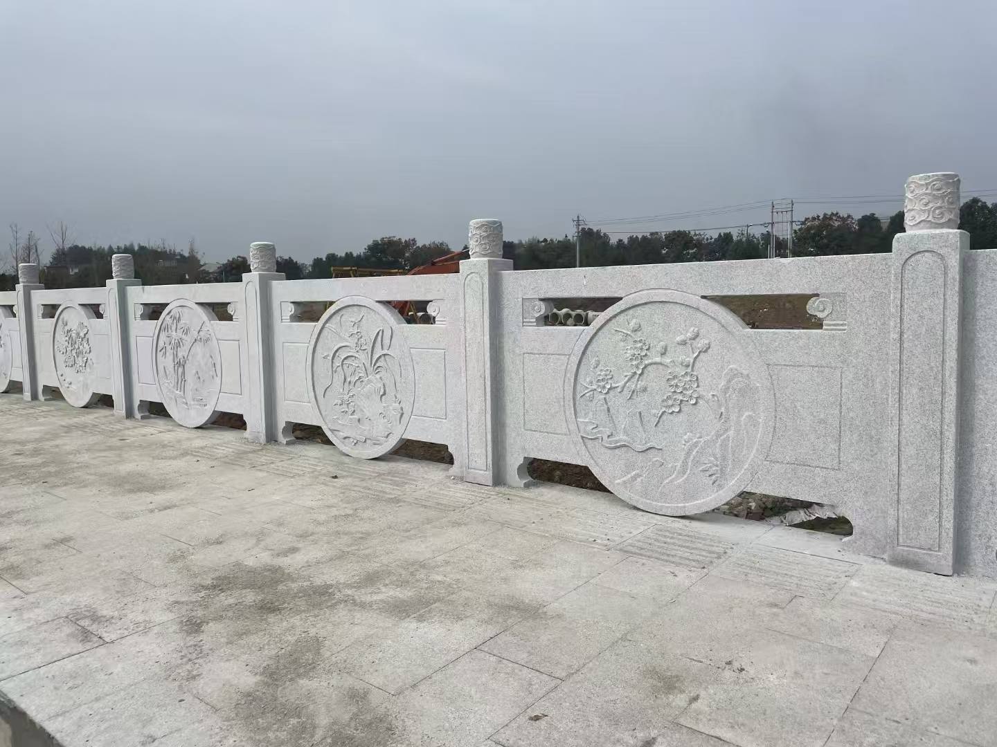 焦作芝麻白河道栏杆 石材栏杆