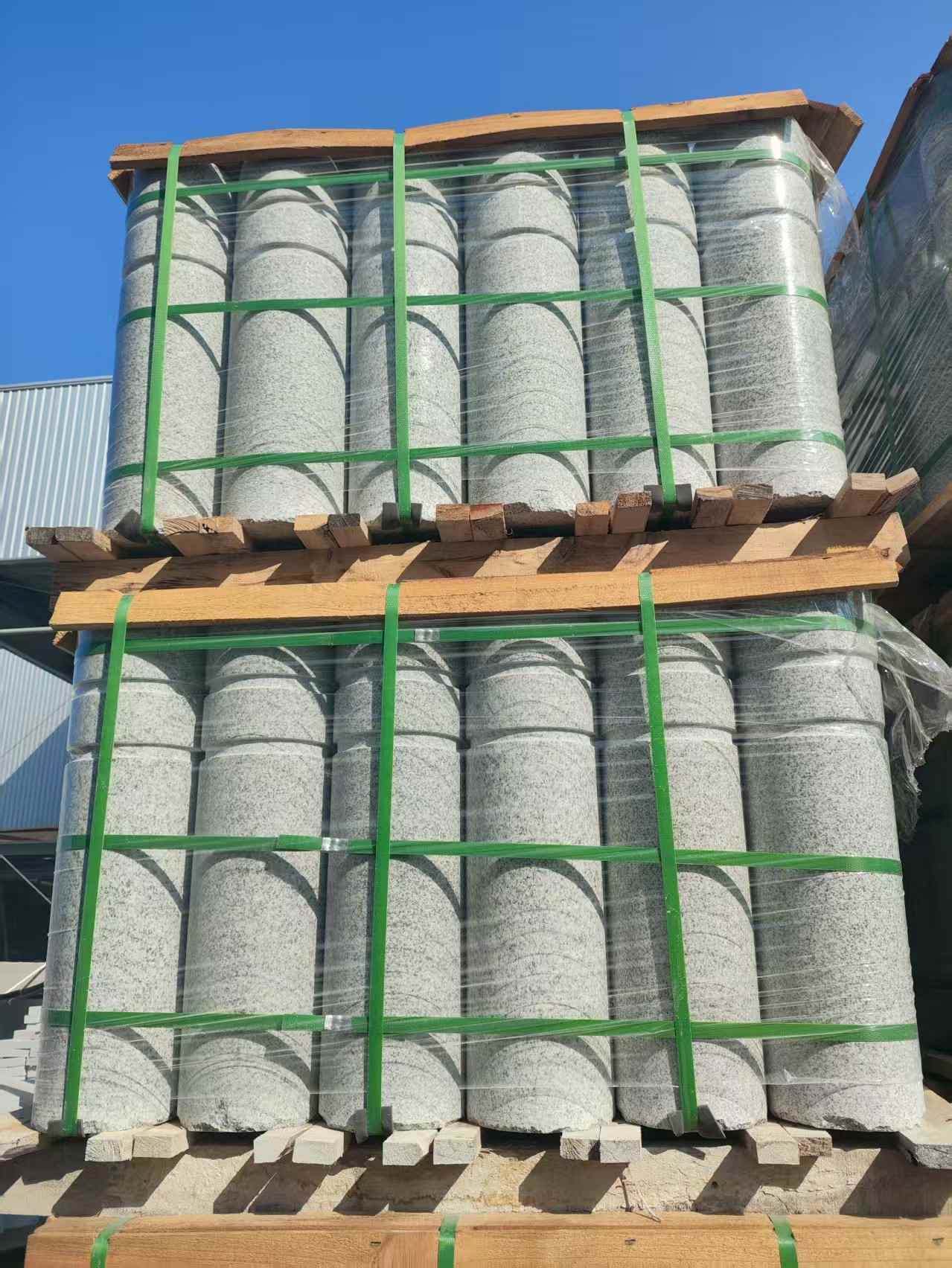 焦作挡车柱芝麻白 挡车石