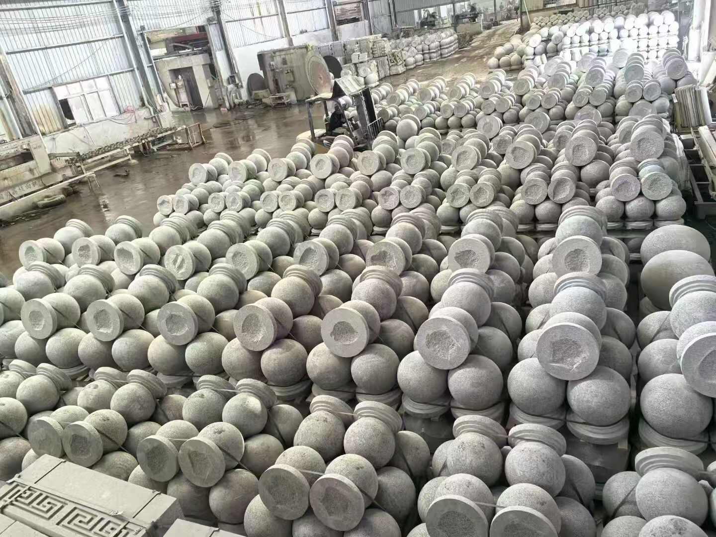 焦作芝麻白圆球 石球 挡车球